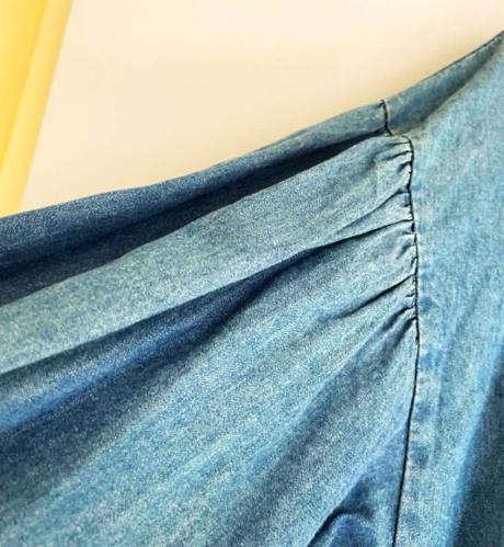 Tenšia batikovaná dlhšia riflová košeľa, xl