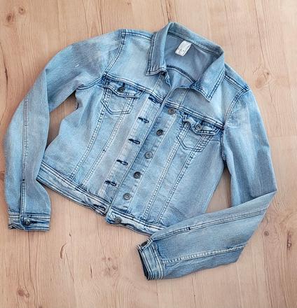 Elastická riflová bunda, s