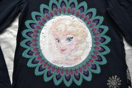 Tričko frozen s pretáčacím obrázkom v 9- 10 r, desigual,140