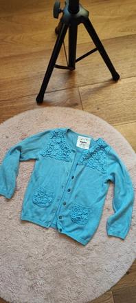 Úpletový svetrík s krajkou, lupilu,98