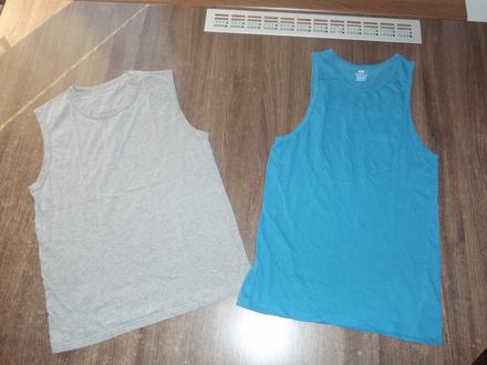 2x tričko bez rukávov, h&m,164