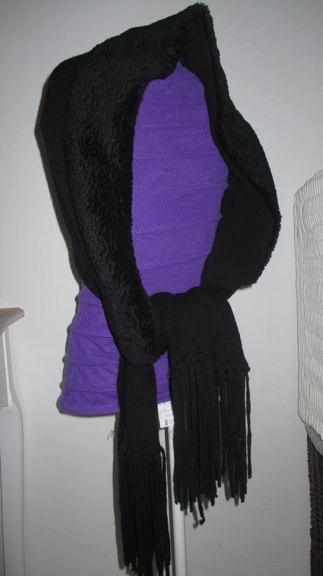 Zimný masívny šál s kapucnou, h&m