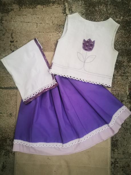 Kostým ľudový dievča cca 128, 