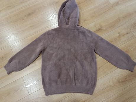 Alpaka bundička na zips s kožušinkou, staroružová, 