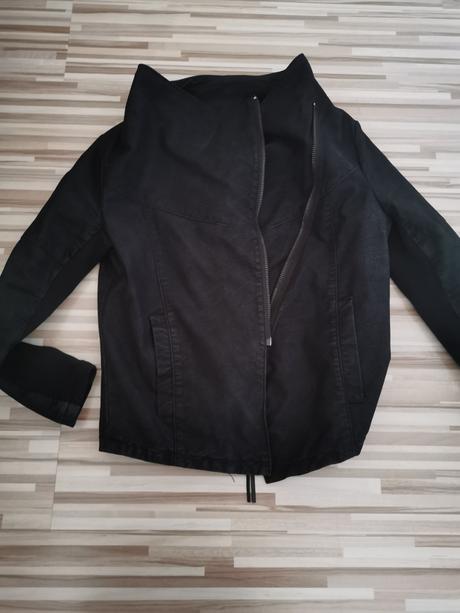 Krátka bunda z brúsenéj kože, takko,42