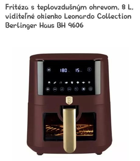 Teplovzdušná friteza berlinger,