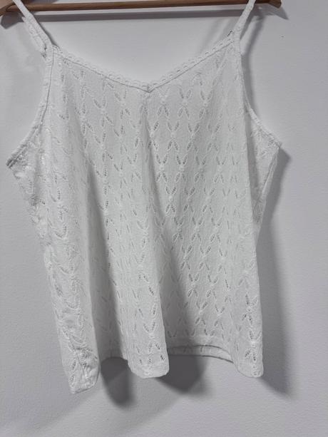 Nádherný boho biely top s krajkou ibiza style, m