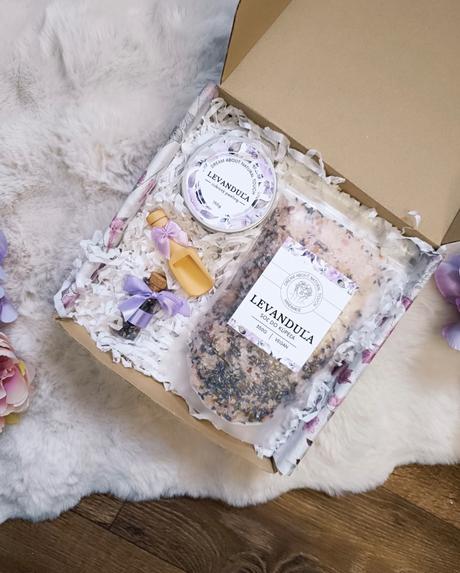 Luxusny handmade set levanduľa-soľ do kúpeľa,peeli, 