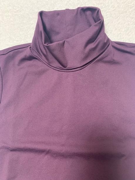 Roláčik tričko bez rukávov baklažánový, m