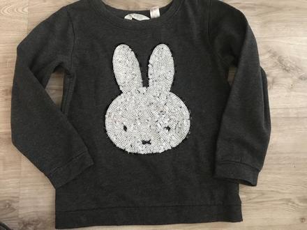 Mikina zajko 6-8 rokov, h&m,122