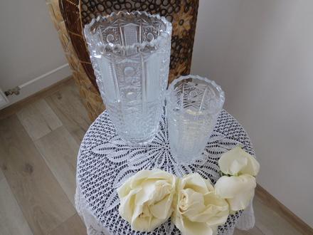 Veľká malá kryštálová váza -top top stav,, 