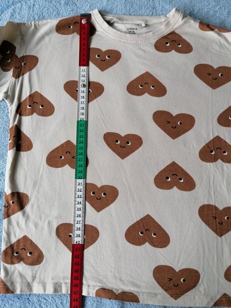 Tričko srdiečka a pandy, lindex,128