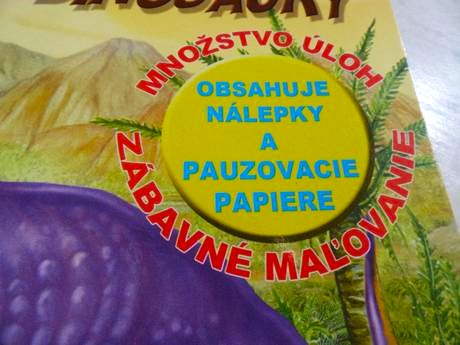 Dinosaury  omaľovánky + nálepky + časopis, 