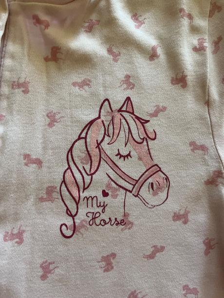 Pyžamkový overal s koníkmi 122/128, palomino,122
