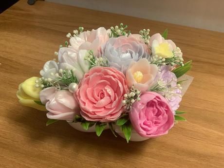 Mydlova kytica v krabičke, 