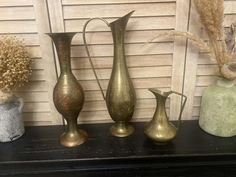 Mosadzná váza 35 cm, 