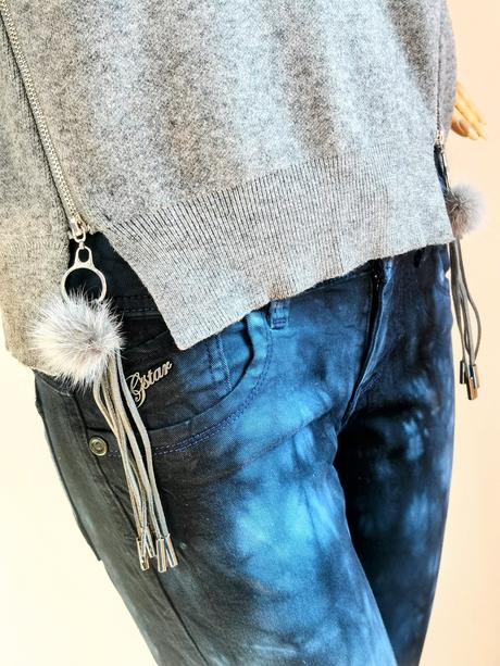 Marinello - šedý dámsky svetrík, s