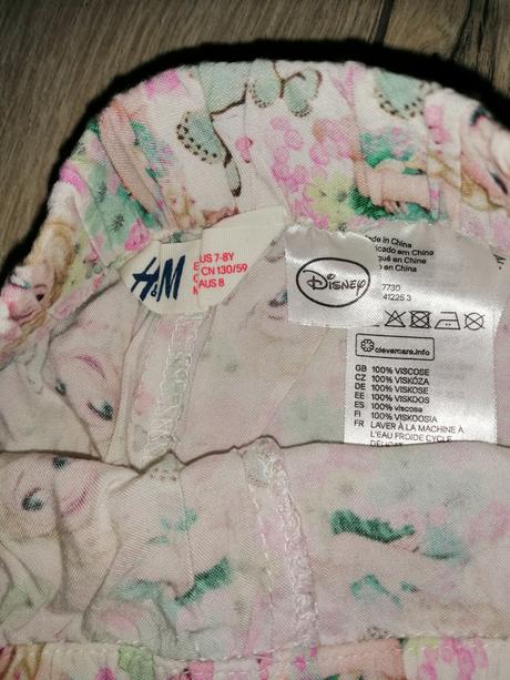 Letné nohavice frozen + tričko zdarma, h&m,128