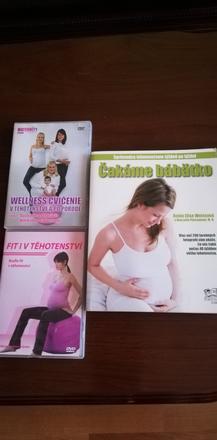 Kniha čakáme bábätko a dvd na cvičenie, 