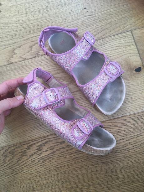 Sandalky trblietave, h&m,33