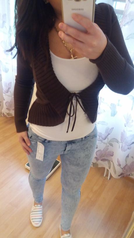 Hnedý svetrík/cardigán, s