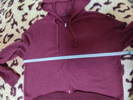 Trendy bordova mikinka na zips, m