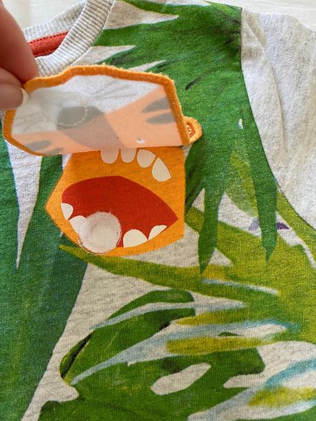 Tričko s aplikáciou zvierat na suchý zips, f&f,98