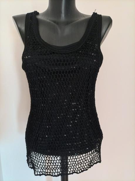 Krásne tielko so sieťkou a trblietkami, m