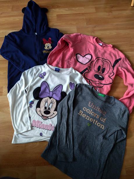 Veľ.140 mikiny, tričká minnie, pluto, disney,140