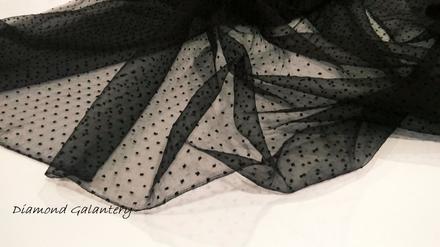 Tyl guličkový čierny biely ružový, 