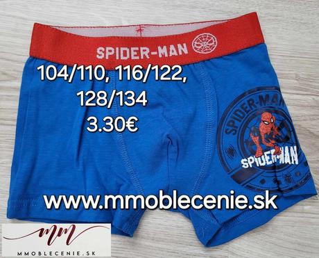 Boxerky spiderman, disney,104 - 134