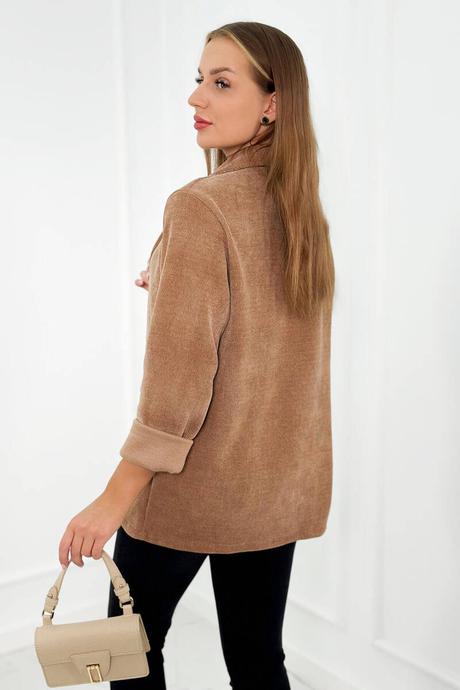 Dámske manšestrové sako mocca, 