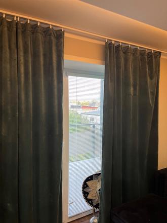 Smaragdové zamatové závesy jysk, 