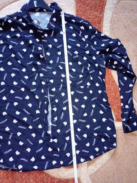 Košeľa l čierny podklad, l