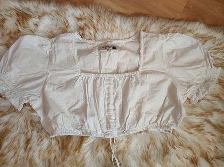 Blúzkový crop top, 44