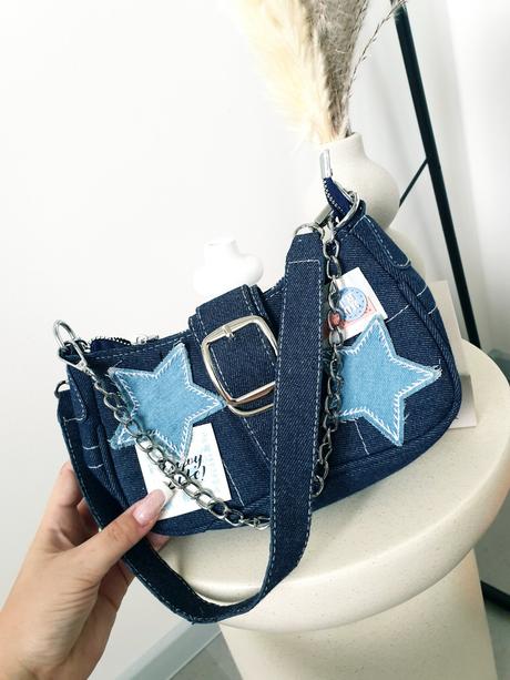 Štýlová denim kabelka,
