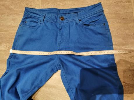 Modré džínsy v34,164,jemnučké,pružné, lindex,164