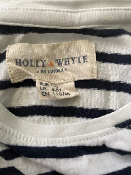 Tričko pasik h&w 4-5 rokov, lindex,110