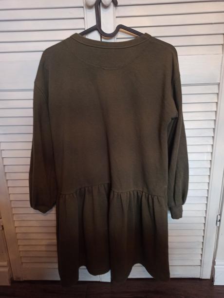 Olivové úpletove šaty veľ.134/140, h&m,134