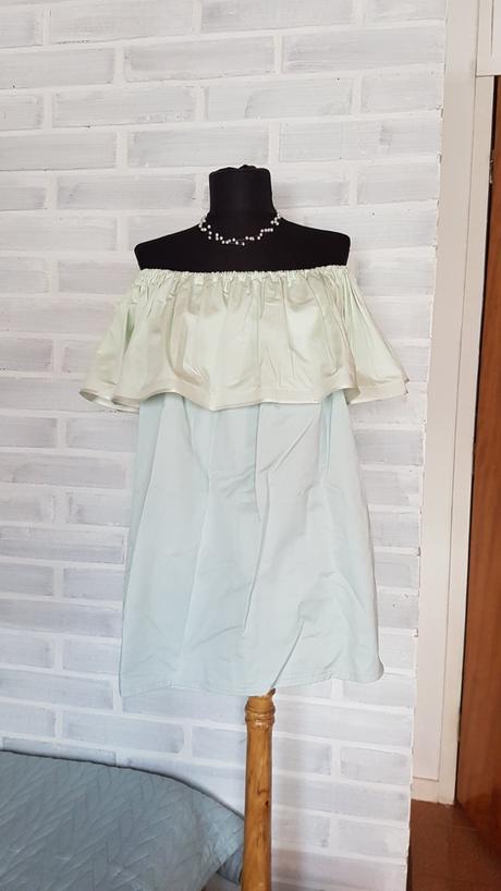 Babydoll off shoulder šaty frolioli, s