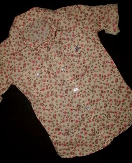 Kvetinková košieľka s roll-up rukávmi, 128