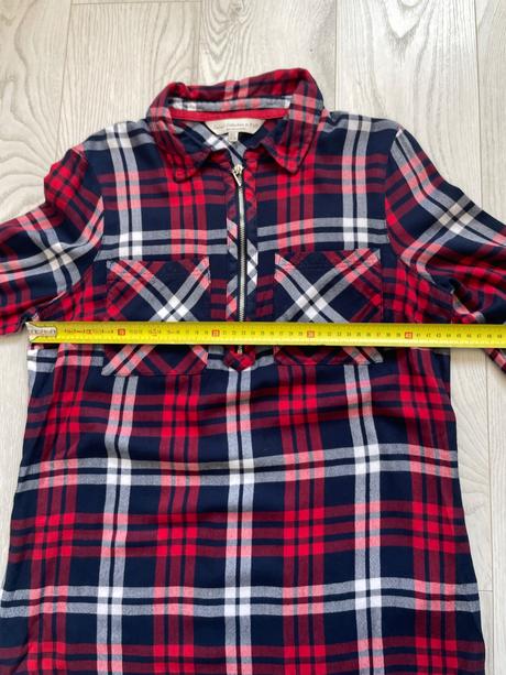 Károvaná košeľa so zipsom, f&f,s