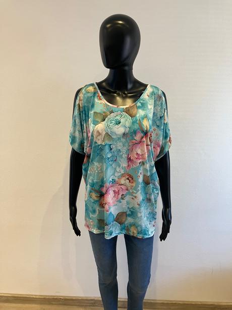 Dámska kvetovaná blúzka s otvorenými ramenami, l / m / s / xl