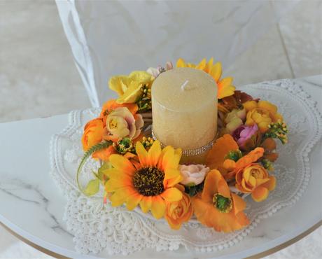 Jesenný venček na sviečku alebo zavesenie, 