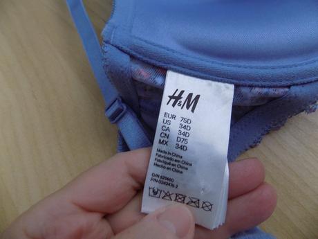 Podprsenka bledomodrá 75d, h&m,75d