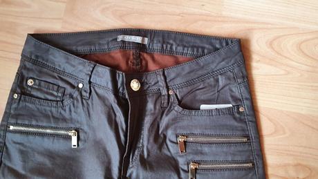 Orsay hnedé nohavice s ozdobnými zipsami 32 xs, orsay,32