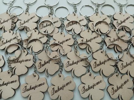 Prívesok na kľúče ďakujeme, 