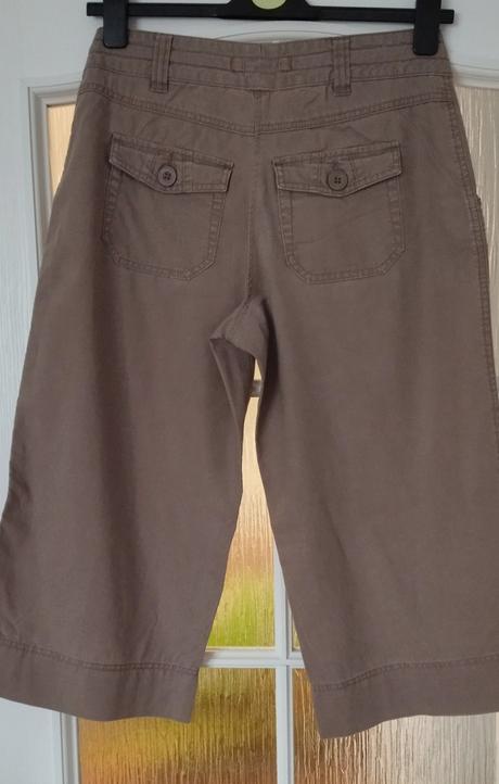 Ľanové cullotte 3/4 nohavice, george,xl