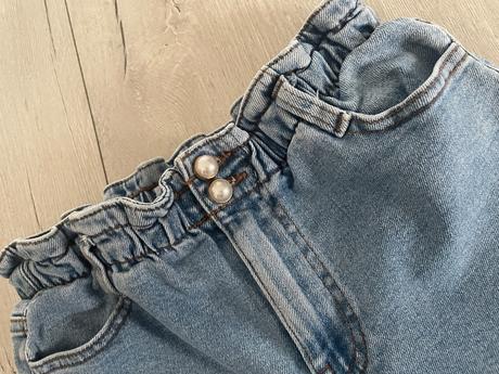 Rifle na gumicku s vysokym pasom, primark,140