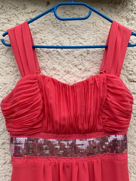 Ružové šaty na ramienka s flitrami bonprix, bonprix,m